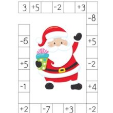 Christmas Math Puzzles Worksheets - Addition and Subtraction up to 10