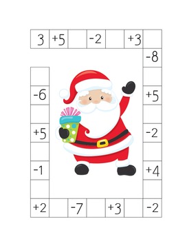 Christmas Math Puzzles Worksheets - Addition and Subtraction up to 10