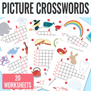 Picture Crossword Puzzles for Kindergarten and Grade 1