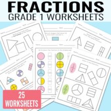 Fractions Worksheets for Grade 1