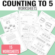 Counting to 5 Worksheets - Kindergarten