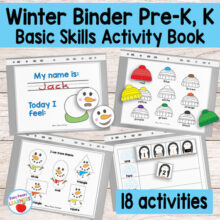Kinder & Preschool Winter Binder Activity Book