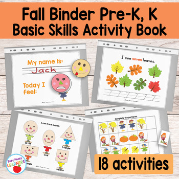 Kinder & Preschool Fall Binder Activity Book