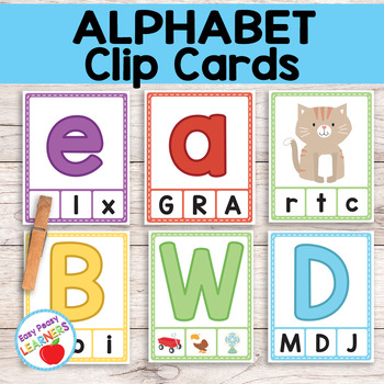 Alphabet Clip Cards - Beginning Sounds Clip it Cards